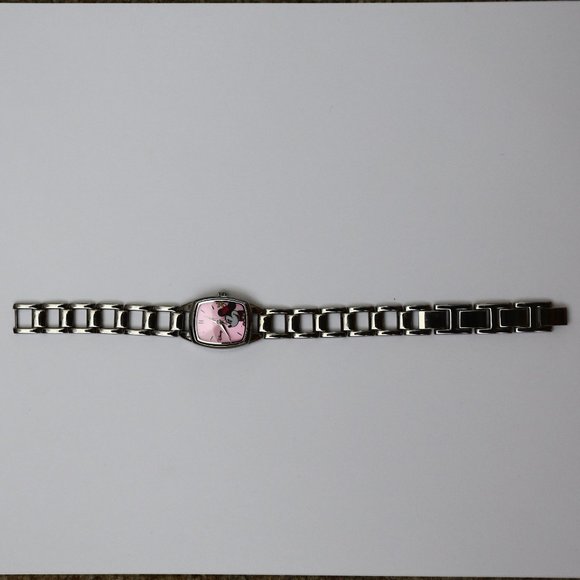 Disney Minnie Mouse Watch Metal Chain Not Working for Repair Change Battery - Picture 3 of 3
